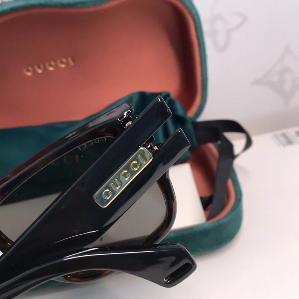 New Authentic Gucci Tortoise Shell Sunglasses GG0664s 004